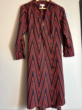 Elegant Wrap Midi Dress Side Slit Office Party Wear